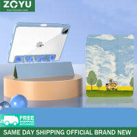 ZOYU เคส iPad การ์ตูนสัตว์น่ารักอะนิเมะเคสแม่เหล็กที่ถอดออกได้พร้อมกล่องดินสอขวาช่องเสียบดินสอ Build-In สำหรับ iPad 2021 mini 6 iPad 2020 Pro 11 นิ้ว 2021 7th 8th 9th gen iPad Air 4 Air 5 2022 case ฝาครอบแยกแม่เหล็กกรณีสมาร์ทเด็ก