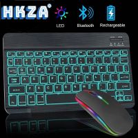 【Xiaohongs keyboard film 】  RGB คีย์บอร์ดบลูทูธคีย์บอร์ดไร้สายบลูทูธมินิสเปนรัสเซียคีย์บอร์ด RGB Backlit ชาร์จใหม่ได้สำหรับแท็บเล็ตโทรศัพท์ Ipad