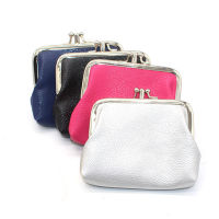 Pu Leather Pocket Money Purse Buckle Coin Wallet Candy Color Card Holder Double Layer Mini Purse Women Portable Lipstick Purse