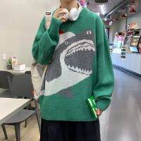 Shark เสื้อกันหนาวผู้ชายจัมเปอร์เสื้อกันหนาวฤดูหนาว Warm Pullover Harajuku อะนิเมะ Sweat Tops คริสต์มาสคู่ชุด2021 Y2k Clothes