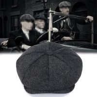 New Retro Herringbone Newsboy Caps Men newsboy hat Stitching berets Cap Autumn Winter Men Vintage Painter Octagonal Hats gorras