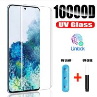 [Electronic film] UV กระจกนิรภัยสำหรับ Samsung S21 S22 S20 Ultra S8 S9 S10 Plus FE ป้องกันหน้าจอหมายเหตุ8 9 10 20 S10E S20FE