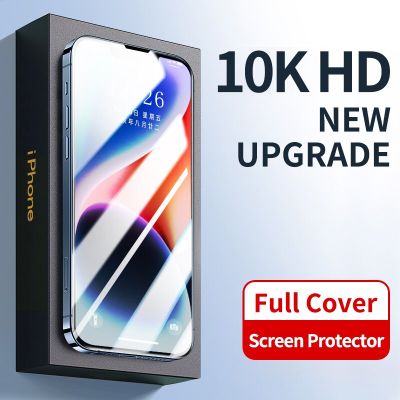 10K HD New Upgrade Protective Glass on For iphone 11 12 13 14 PRO XS MAX Screen Protector Tempered Glass On iphone 14 Plus X XR