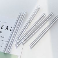 【YP】 15cm/20cm Plastic Transparent Triangular Straight Ruler Tools Stationery Office School Measuring Supplies