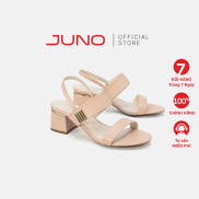 Giày Sandal Nữ 5cm Thời Trang JUNO Quai Ngang Khóa Trang Trí SD05064