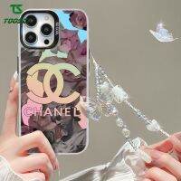 เคสใส่โทรศัพท์ไล่ระดับสีเลเซอร์ลายผีเสื้อดอกไม้แบรนด์หรู F9เคสสำหรับ OPPO แบบด้าน5F OPPO Reno Reno 7 Reno 8T Reno 10 Reno 10 Pro