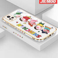 JIUMOO เคส S7สำหรับ Vivo V20 Pro ลาย Crayon Shin-Chan ใหม่กรอบสี่เหลี่ยมเคลือบพื้นผิวเคสซิลิกาเจลกันกระแทกรวมทุกอย่างฝาครอบป้องกันเลนส์กล้องถ่ายรูป