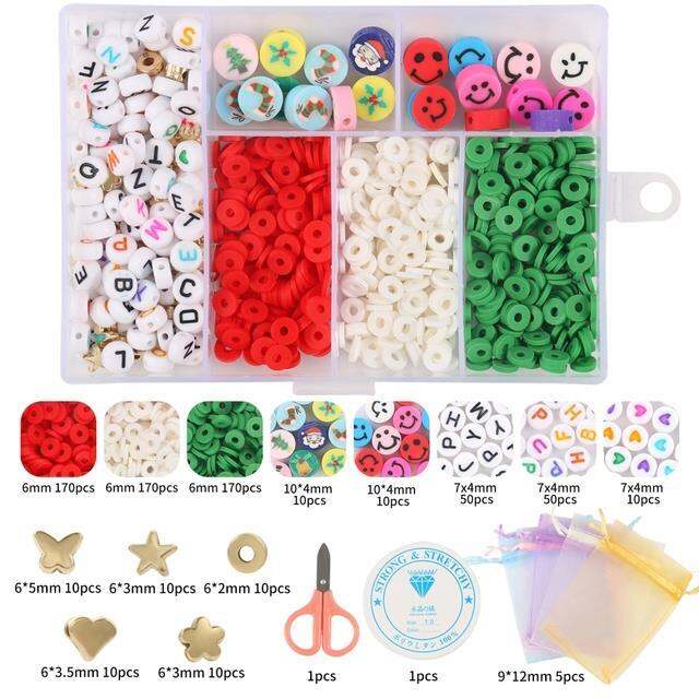 cw-15-polymer-clay-jewelry-making-kits-soft-pottery-spacer-beads-kids-necklace-sets