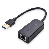 Cable Matters Plug &amp; Play USB to Ethernet Adapter (USB 3.0 to Gigabit Ethernet, Ethernet to USB, Ethernet Adapter for Laptop) Supporting 10/100/1000 Mbps Ethernet Network in Black