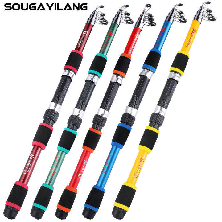 Fishing Rod 1.8m EVA Handle Telescopic Fishing Rod 5 Colour Outdoor ...