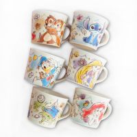 hotx【DT】 Mugs Cup Childrens Cartoon Drinking 250ML Juice Handle Cup Spoon