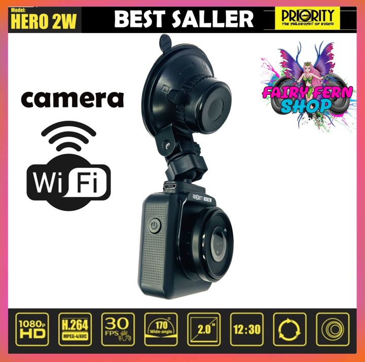 โปรโมชั่น-กล้องบันทึกหน้ารถ-wifi-priority-รุ่น-hero2w-ดูภาพผ่านสมาร์ทโฟนได้-car-cam-wifi-smartบันทึกวีดีโอ-หน้าชัดมี-wifi-กล้องติดรถยนต์-ประกันศูนย์ไทย