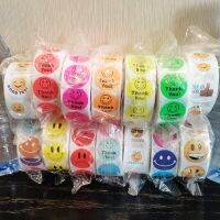 【CW】◑  2.5CM500PCS Cartoon Color Round Childrens Sticker Reward Roll Smiley Face Paper