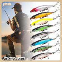 YINSH 3Pcs เอบีเอสเอบีเอส Sinking minnow wobblers เทียมเทียมเทียม สีสันสดใส เหยื่อตกปลาตกปลา มินิมินิ ปลาเงินขนาดเล็ก เหยื่อพลาสติกแข็ง