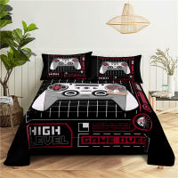 Game Handle 0.91.21.51.82.0m Digital Printing Polyester Bed Flat Sheet With Pillowcase Print Bedding Set