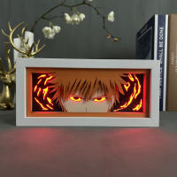 อะนิเมะ Light Ichigo Kurosaki Bleach Led Light กล่องสำหรับตกแต่งห้องนอนกระดาษตัดเงากล่องของขวัญวันเกิดข้างเตียง Night โคมไฟ