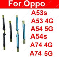 ปุ่มเปิด/ปิด + ปุ่มปรับระดับเสียงสำหรับ OPPO A53 A53S A54 A54s A74 4G/5G ขึ้นลง Volume Power ปุ่มด้านข้าง Flex Cable Parts