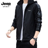 JEEP SPIRIT high-end casual nd jacket ผู้ชายฤดูใบไม้ผลิและฤดูใบไม้ร่วง Hooded Jacket เสื้อกีฬา