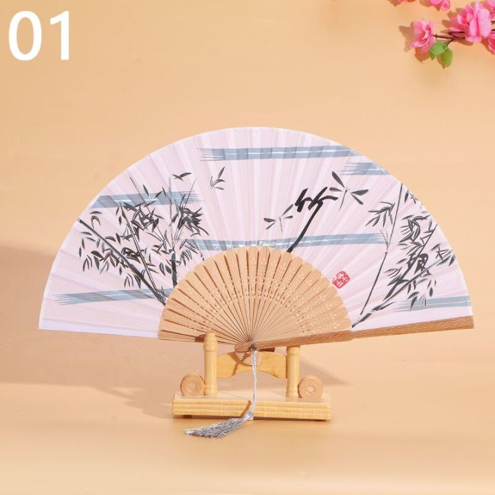 Hand Fans Chinese Silk Fans Red Flower Bamboo Folding Fans for Wedding  Party Gift,art Nouveau Style Folding Hand Fan Handheld for Summer 