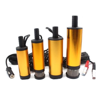 Oil Diesel Fuel Pump DC 12V 24V Electric Submersible Pump Aluminum Alloy Mini Transfer Car Oil Kerosene Pump Suction 30L/min