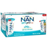 Mẫu mới Thùng sữa bột pha sẵn Nan Optipro Kid hộp 180ml 24 hộp
