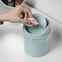 Mini Desktop Bin ถังขยะขนาดเล็กพร้อมฝาปิดถังขยะในห้องนอนถังขยะสามารถทำความสะอาดพื้นที่ทำงานกล่องเก็บของที่บ้านโต๊ะถังขยะ-TIOH MALL