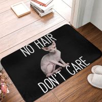 Sphynx Hairless Cat Non-slip Doormat Bath Mat Sphynx Cat No Hair Dont Care Floor Carpet Entrance Door Rug Bedroom Decor