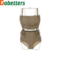 【Dobetters】Korean High Waist Bikini Female Swimwear Beachwear Padded Bandage