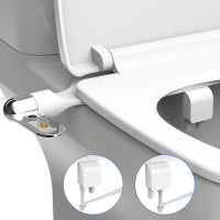 SOOSI New Bidet Attachment Ultra-Slim Toilet Seat Double Nozzle Spiral Adjustable Water Pressure Non-Electric Ass Sprayer