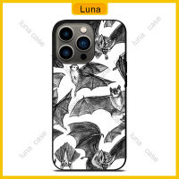 Bat Hand Drawing Pattern Phone Case for iPhone 14 Pro Max / iPhone 13 Pro Max / iPhone 12 Pro Max / Samsung Galaxy Note 20 / S23 Ultra Anti-fall Protective Case Cover 241