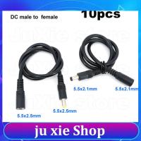 JuXie store 10x DC male to female power supply Extension connector Cable Plug Cord wire Adapter for led strip camera 5.5X2.1 2.5mm 12v 18awg