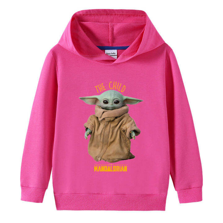 เด็ก-yoda-mandalorian-แขนยาวเสื้อผ้าเด็ก-hoody-hoodie-สำหรับวัยรุ่นเด็กผู้หญิงฤดูใบไม้ผลิและฤดูใบไม้ร่วงเด็กวัยหัดเดินผ้าฝ้ายการ์ตูน-lesure