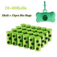 10-60 Rolls Dog Poop Bags with Dispenser Environmentally Degradable Dog Waste Bags Outdoor Clean Garbage Bag,15 Bags Roll