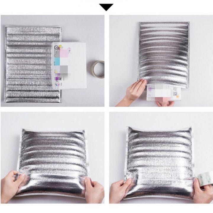 cw-๑-10pcs-cooler-insulated-convenient-aluminum-foil-for-storage-and-organization