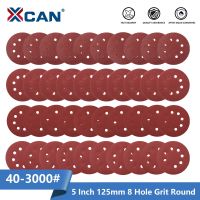 ۞▨♛ XCAN 5 Inch 125mm 8 Hole 40-3000 Grit Round Shape Sanding Discs Buffing Sheet Sandpaper 8 Hole Sander Polishing Pad