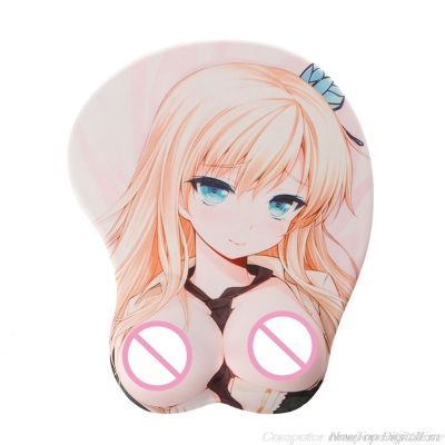Creative Cartoon Anime 3D Chest Silicone Mouse Pad Wrist Rest Support Non Slip Pad F19 21 Dropshipping