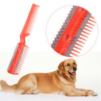 Pet Dog Hair Trimmer Comb Cutting Cut With 2 Blades Grooming Razor Thinning Dog Cat Combs Dog cat Hair Remover hair brush &amp; comb Brushes  Combs