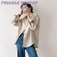 TroubleMaker เสื้อ เสื้อแขนยาว เสื้อผู้หญิง เสื้อแฟชั่นผญ ชุดทำงานผูหญิง เกาหลี ผ้าฝ้าย2023NEW WCS2390ZBW 37Z230914