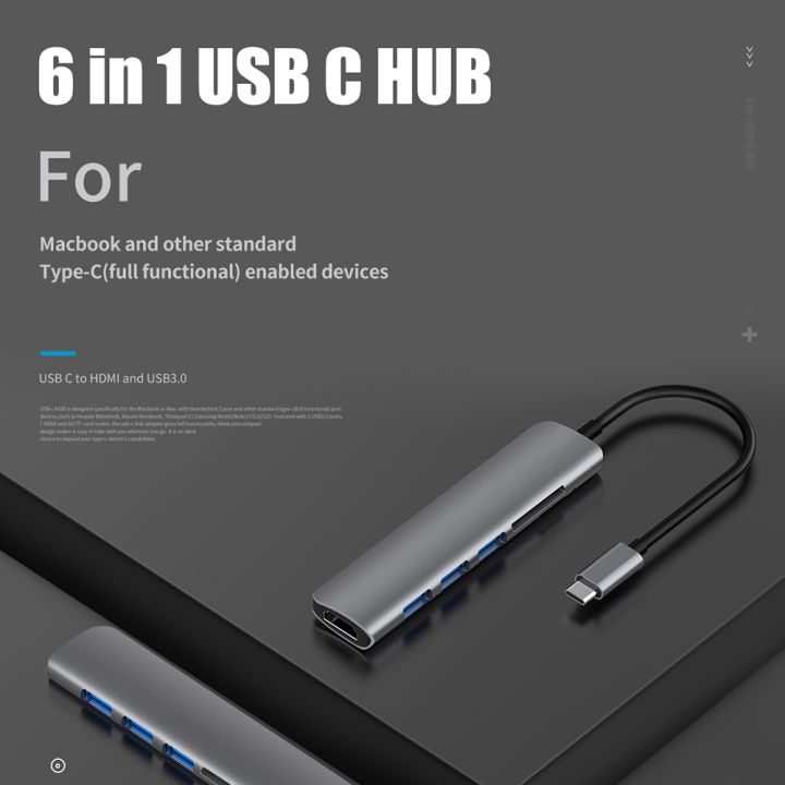 usb-3-1-type-c-hub-to-hdmi-adapter-4k-thunderbolt-3-usb-c-hub-with-hub-3-0-tf-sd-reader-slot-pd-for-macbook-pro-air-huawei-mate