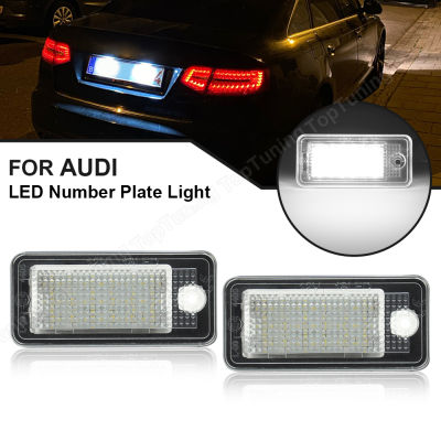 LED Number Plate Light For Audi A3 A4 S4 RS4 B6 B7 A6 RS6 S6 C6 S5 2D Cabrio Q7 A8 S8 RS4 Avant Error Free License Plate Lamp