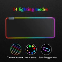 ♗  RGB Luminous Pure Black Mousepad Thickened Mouse Pad Large Table Pad Encrypted Anti Skid Super Large Video Game Office