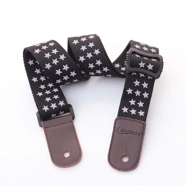 ukulele-soft-leather-head-and-tail-stud-strap-ukulele-cotton-cross-strap-small-fresh-star-design-adjustable-strap