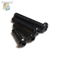 50pcs Cross Recessed Pan Head Screw M1.2 M1.4 M1.6 M1.7 M2 M2.5 M3 M4 Carbon Steel Black Phillips Machine Screw GB818