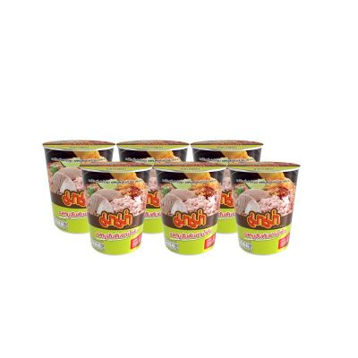 สินค้ามาใหม่! มาม่าคัพ บะหมี่กึ่งสําเร็จรูป รสหมูสับต้มยำน้ำข้น 60 กรัม x 6 ถ้วย Mama Cup Instant Noodle Creamy Tomyum Pork 60 g x 6 ล็อตใหม่มาล่าสุด สินค้าสด มีเก็บเงินปลายทาง