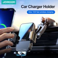 Joyroom Wireless Charging Car Phone Holder 15W Fast Charging Phone Holder in Car Car Charger For iPhone Xiaomi Huawei Samsung Car Mounts