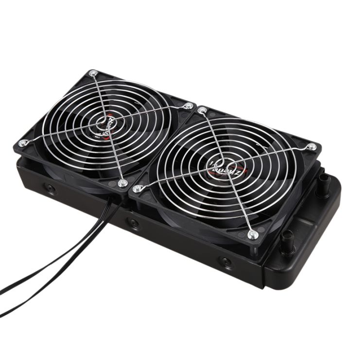 aluminum-240mm-10-pipe-water-cooling-cooled-row-heat-exchanger-radiator-with-fan-for-cpu-pc-water-cooling-system