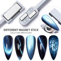 Double-head Cats Eye Magnet Nail Tool Original Lightning Special 3D Magic Cats Eye Glue Iron Magnet Board Nail Art Tool Adhesives Tape