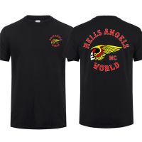 Amazing ชาย T เสื้อสองด้านขนาดใหญ่ Hells Angels World Essential Warrior เสื้อยืดผู้ชายเสื้อยืดกราฟิก Streetwear S-3XL