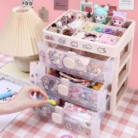 Headwear Storage Box Large Capacity Childrens Hair Accessories Transparent Hairpin Box Cute Hair Tie Rubber Band Jewelry Box