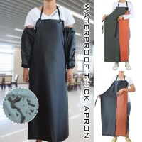 Heavy Duty Protective Thicken Kitchen Waterproof Apron oil-proof Chemical Resistant PVC Aprons for Fishing Butcher Workshop Work Aprons